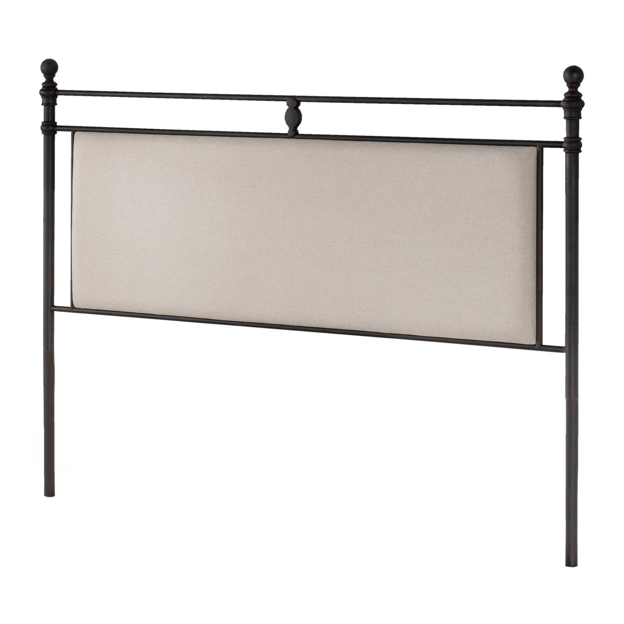 Hillsdale Furniture Ashley King Upholstered Panel Headboard with Frame, Linen Stone