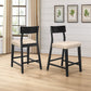 Hillsdale Furniture Knolle Park 3 Piece Wood Counter Height Dining Set, Black with Oak Wire Brush Finished Top