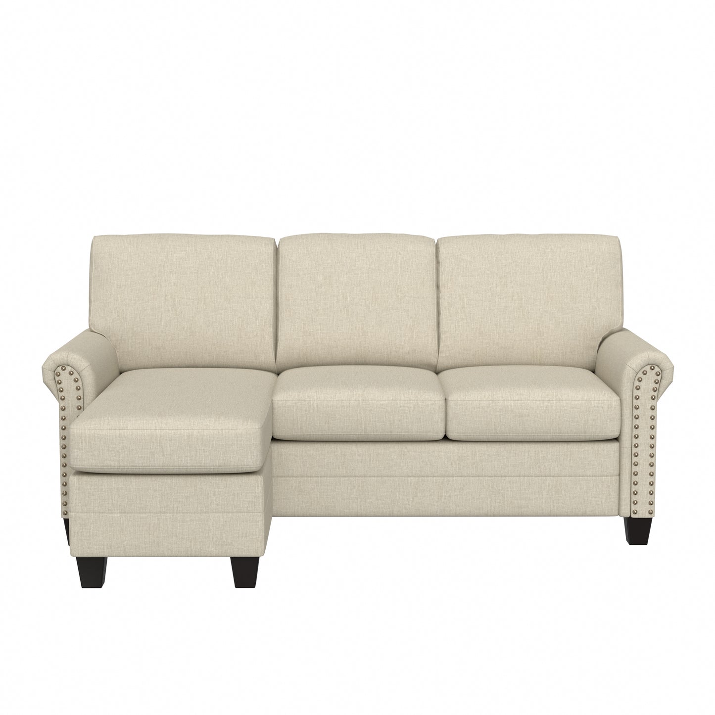 Hillsdale Furniture Barroway Upholstered Reversible Chaise Sectional, Beige