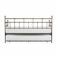 Hillsdale Furniture Providence Metal Twin Daybed with Roll Out Trundle, Aged Pewter