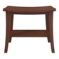 Hillsdale Furniture Preston Walnut Acacia Wood Shower Stool