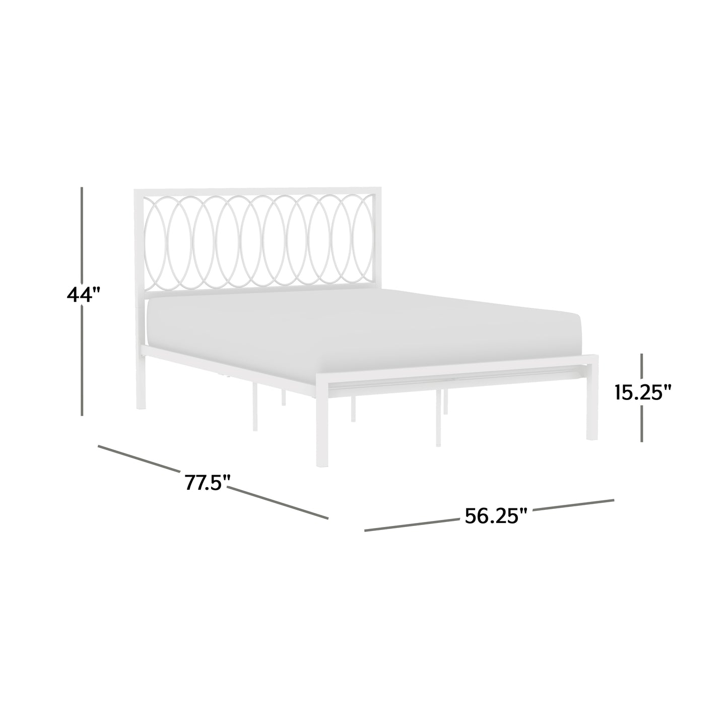 Hillsdale Furniture Naomi Metal Full Bed, White