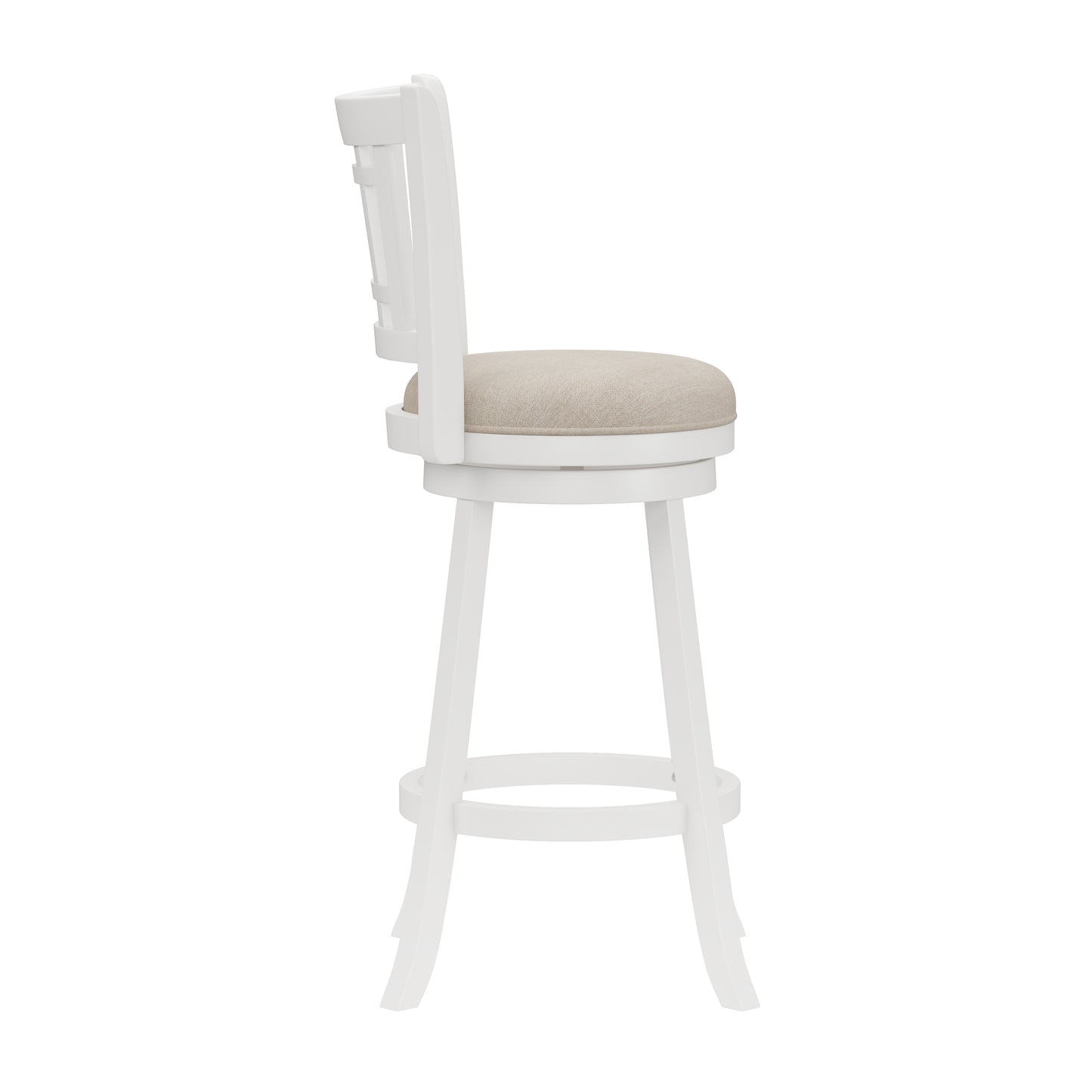 Hillsdale Furniture Fairfox Wood Bar Height Swivel Stool, White