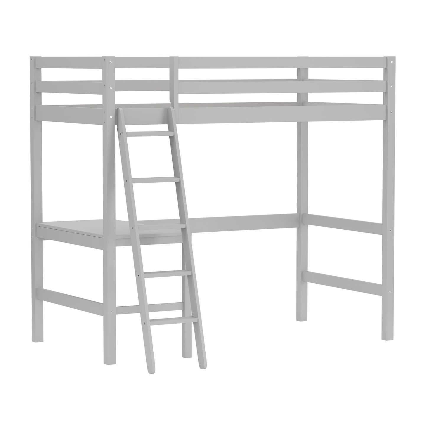 Hillsdale Kids and Teen Caspian Wood Twin Loft Bed, Gray