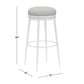 Hillsdale Furniture Aubrie Metal Backless Bar Height Swivel Stool, White