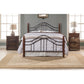 Hillsdale Furniture Madison Queen Metal Bed and Cherry Wood Posts, Textured Black