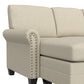 Hillsdale Furniture Barroway Upholstered Reversible Chaise Sectional, Beige