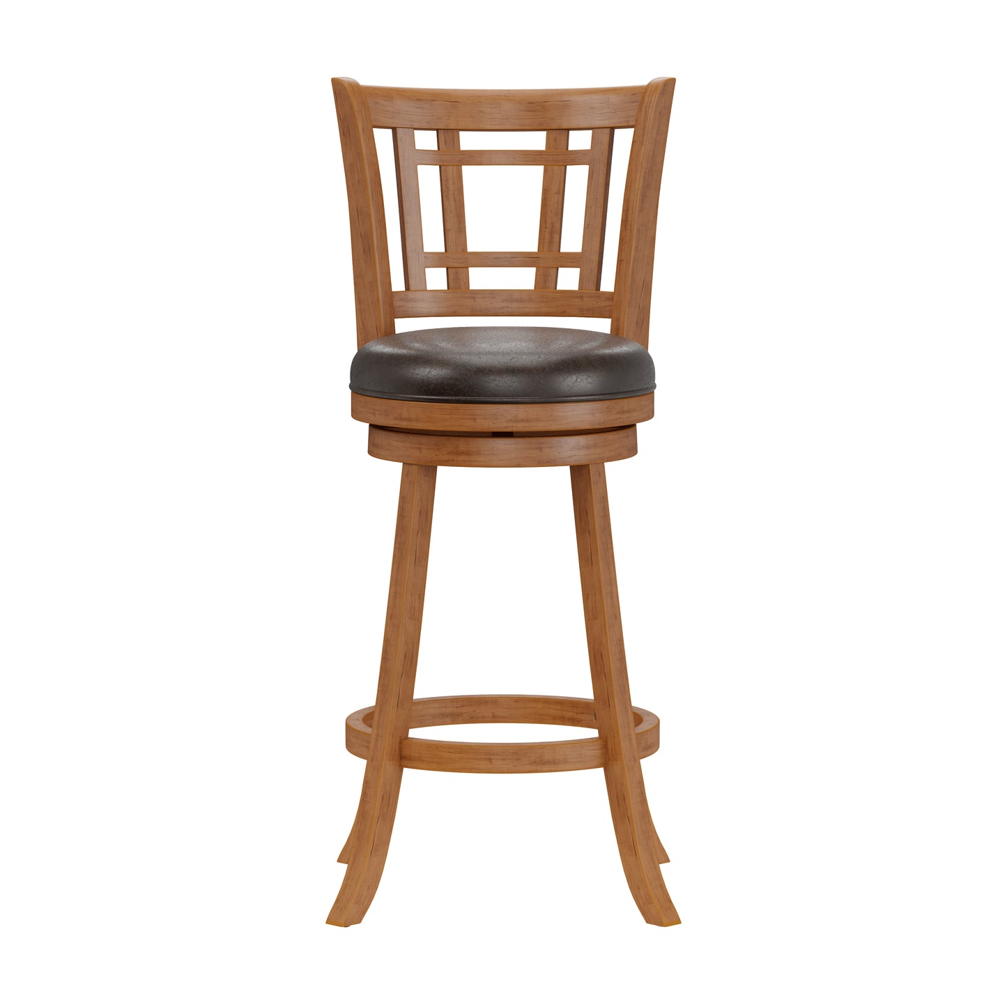 Hillsdale Furniture Fairfox Wood Bar Height Swivel Stool, Oak