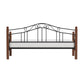 Hillsdale Furniture Madison Wood and Metal Twin Daybed, Black with Cherry Posts