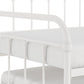 Hillsdale Furniture Kirkland Metal Twin Daybed with Roll Out Trundle, Soft White