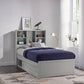 Hillsdale Kids and Teen Caspian Twin Bookcase Bed with Storage Unit, Gray