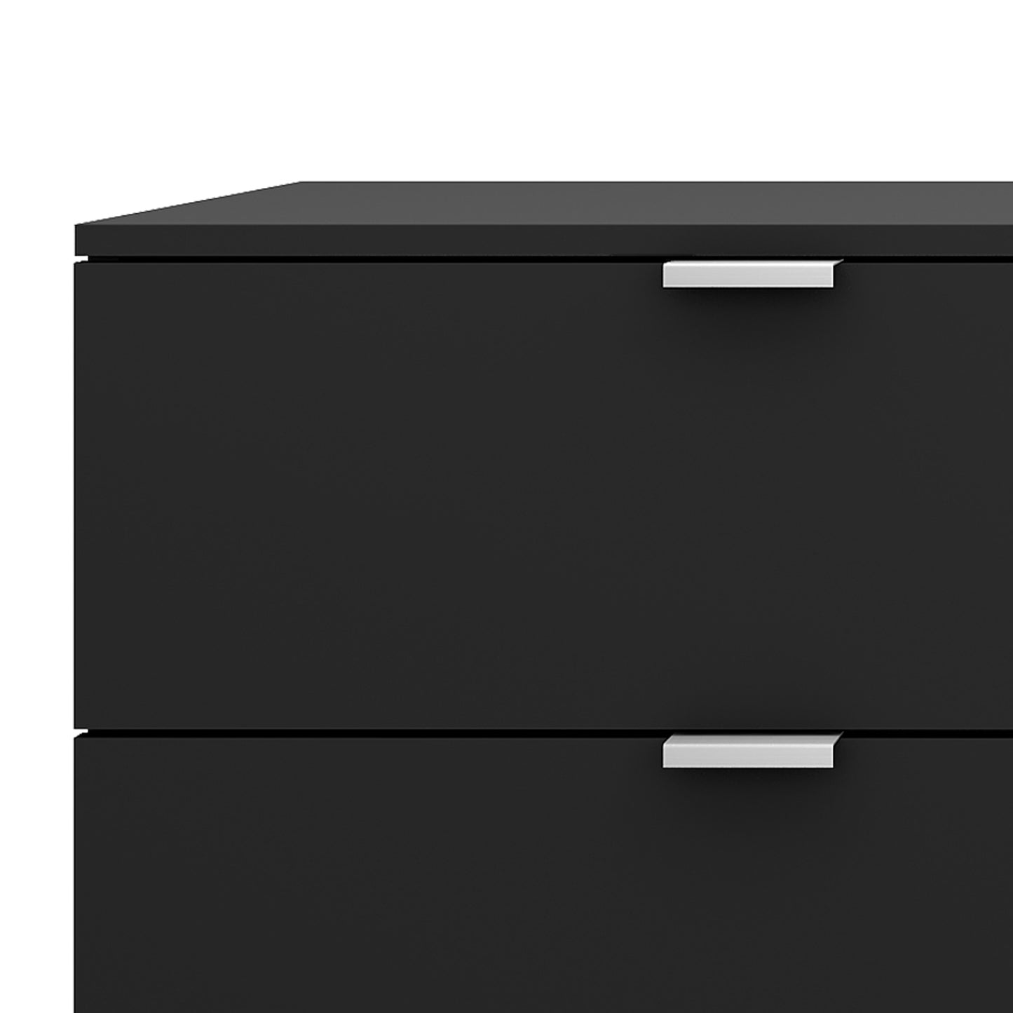 Hillsdale Living Essentials Delmar Wood 6 Drawer Dresser, Matte Black