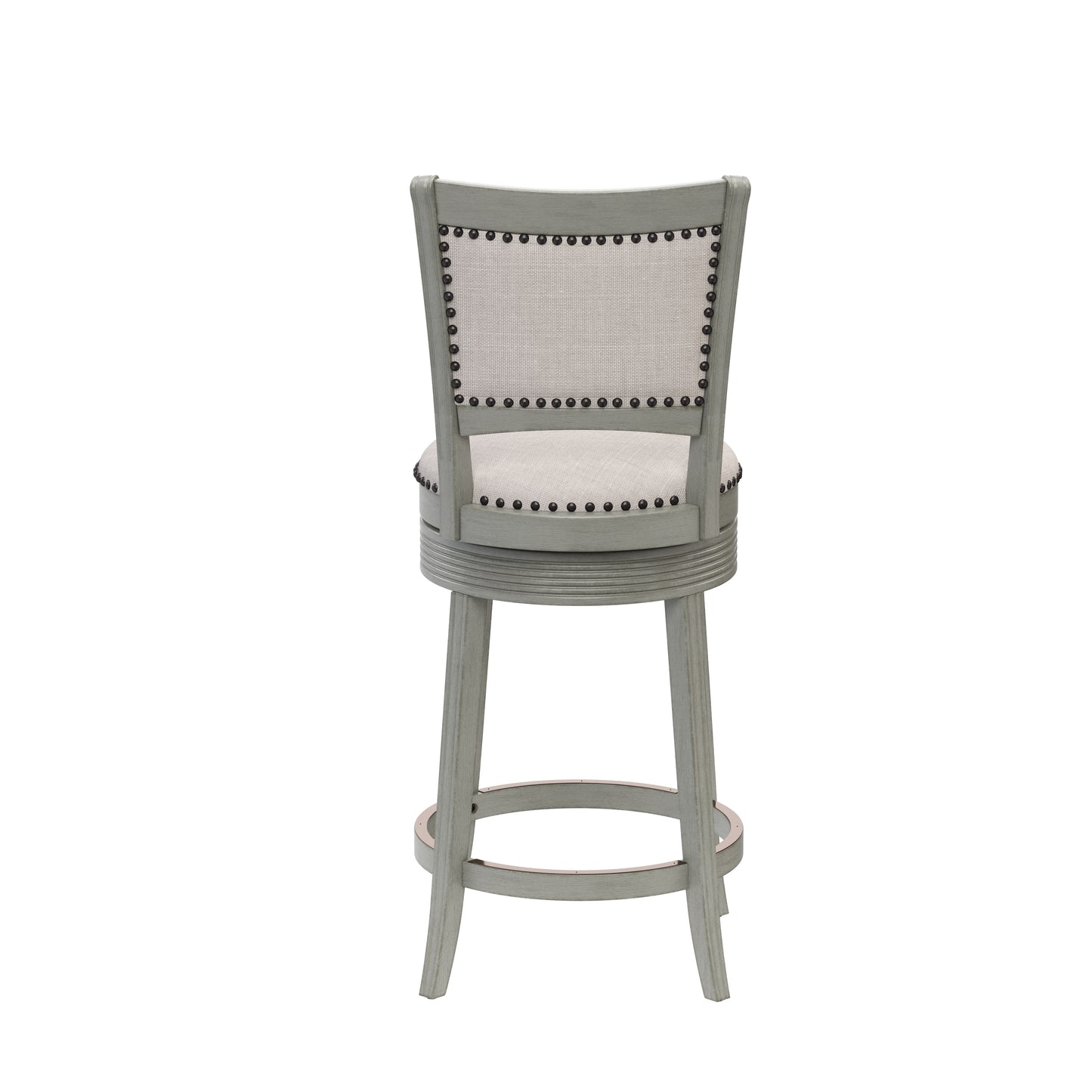 Hillsdale Furniture Lockefield Wood Counter Height Swivel Stool, Aged Gray