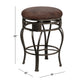 Hillsdale Furniture Montello Metal Backless Swivel Counter Height Stool, Old Steel