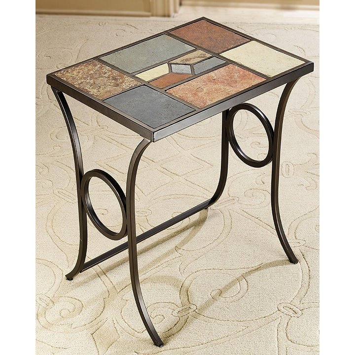 Hillsdale Furniture Pompei Metal Nesting Tables, Set of 3, Black Gold