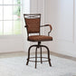 Hillsdale Furniture Bridgetown Metal Counter Height Swivel Stool, Aged Bronze