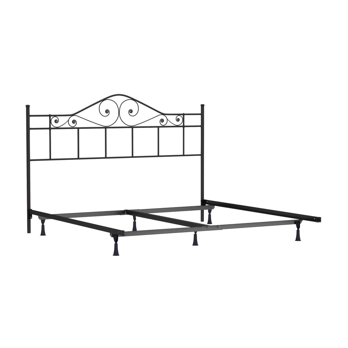 Hillsdale Furniture Harrison King Metal Headboard with Frame, Textured Black