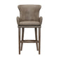 Hillsdale Furniture Caydena Wood Bar Height Return Swivel Stool, Smoke Brown