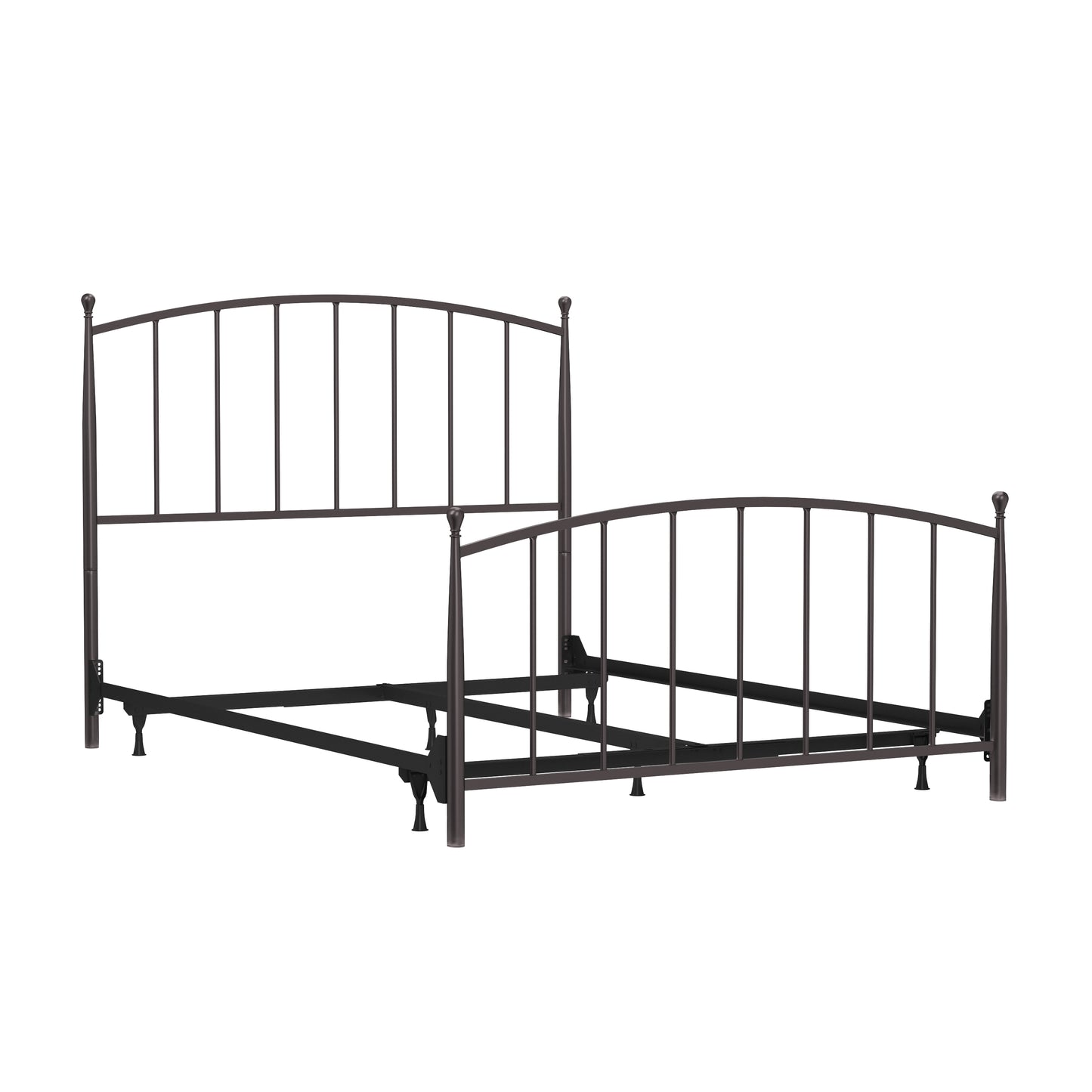 Hillsdale Furniture Warwick Queen Metal Bed with Frame, Gray Bronze