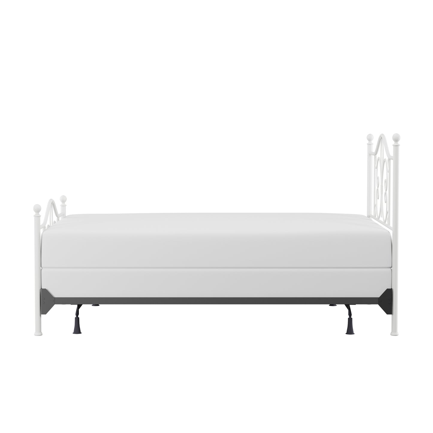 Hillsdale Furniture Ruby Queen Metal Bed, Textured White