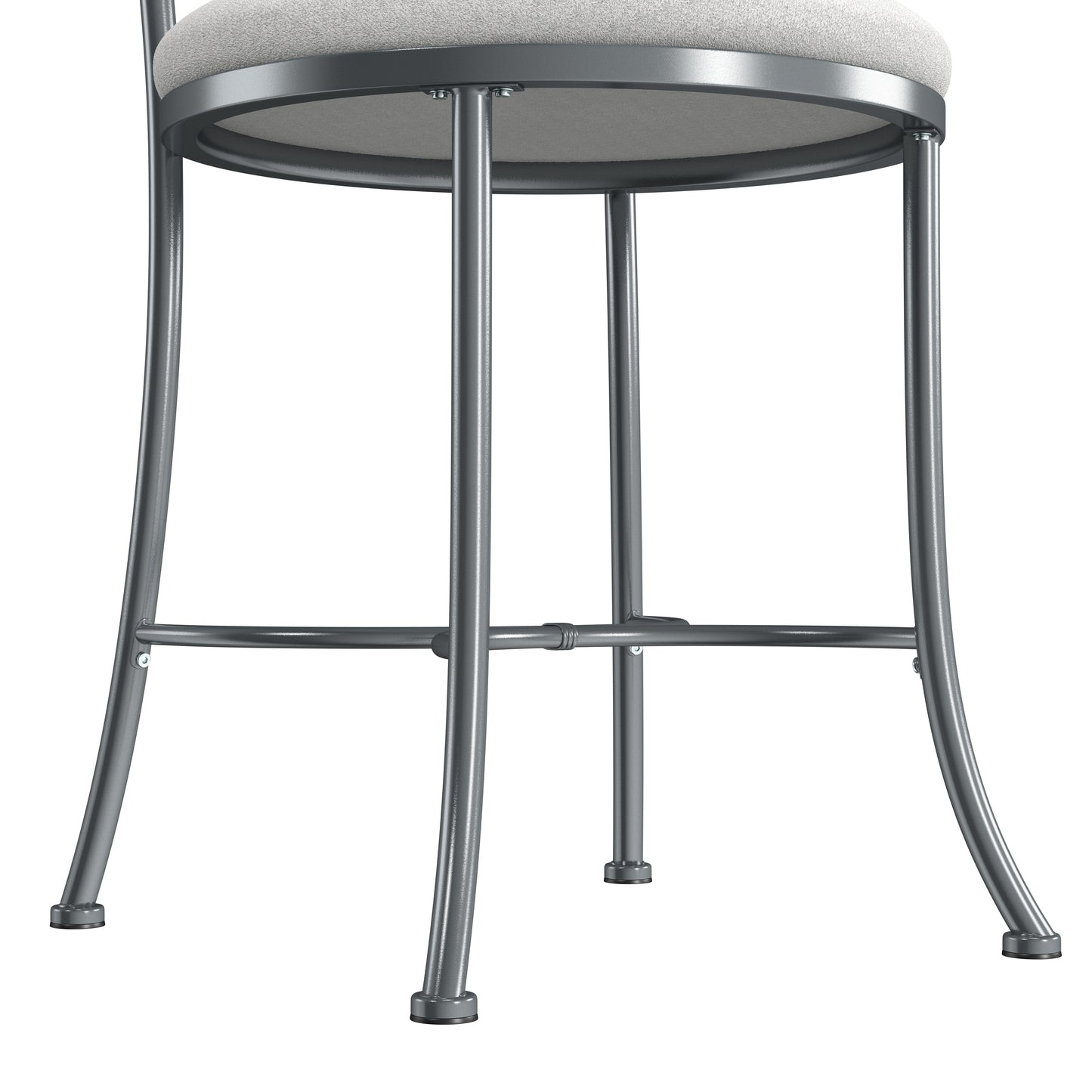 Hillsdale Furniture Dutton Metal Vanity Stool, Chrome