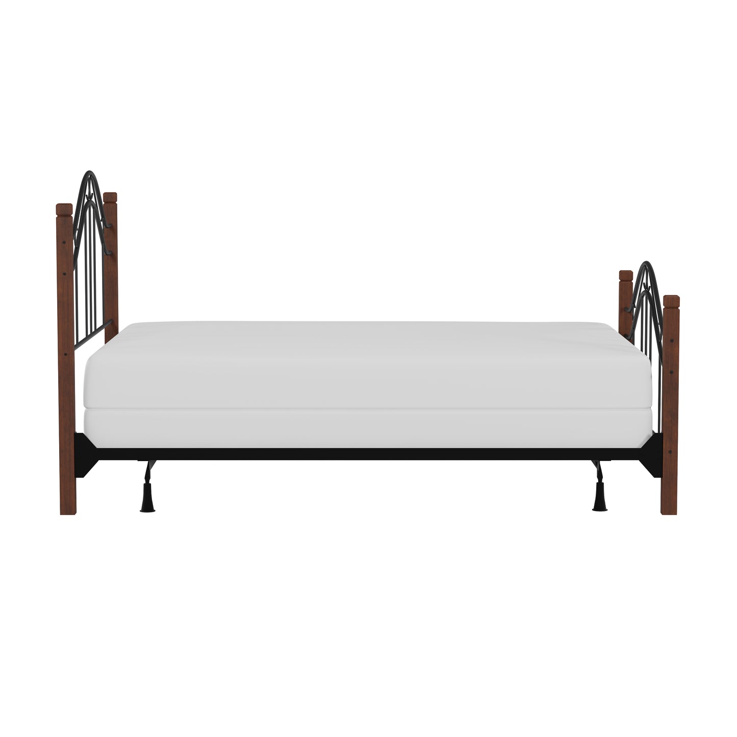 Hillsdale Furniture Matson Full Metal Bed with Cherry Wood Posts, Black