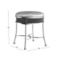 Hillsdale Furniture Roma Backless Faux Diamond Cluster Vanity Stool, Chrome