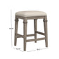 Hillsdale Furniture Arabella Wood Backless Counter Height Stool, Distressed Gray