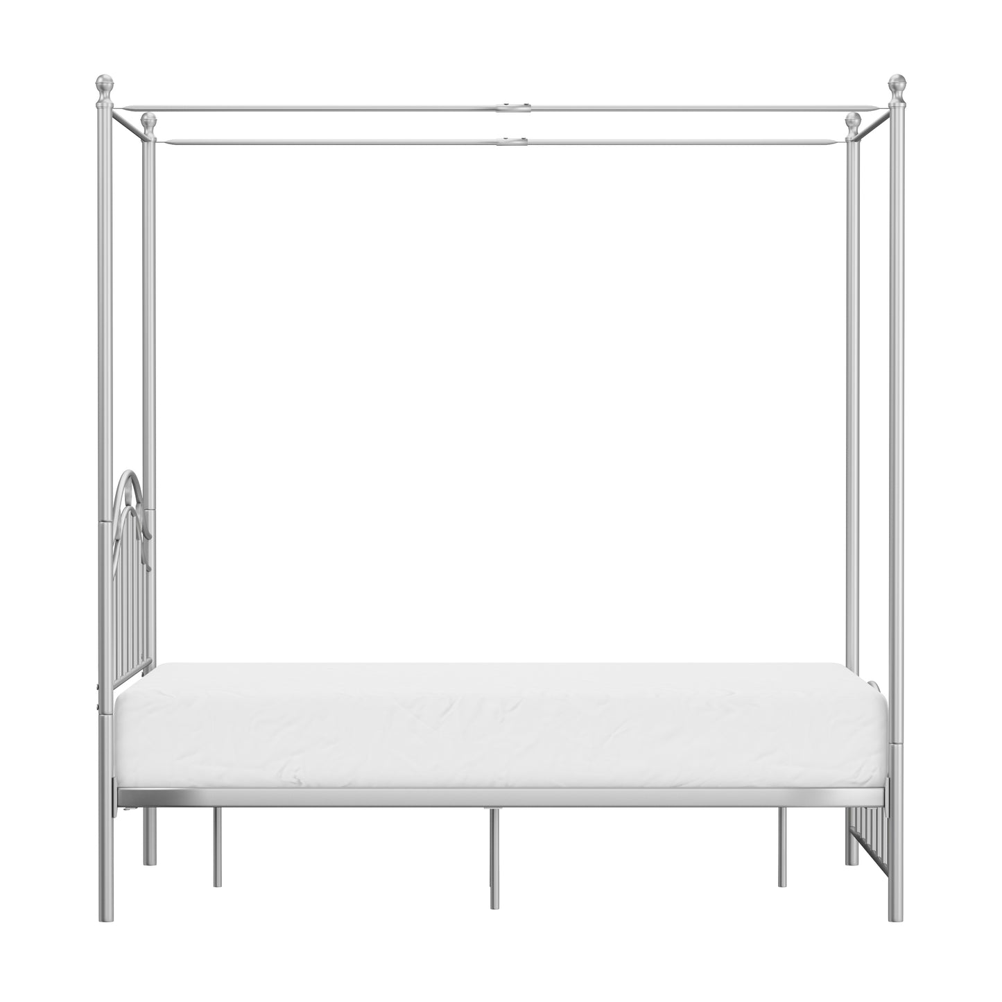 Hillsdale Furniture Vivian Metal Full Canopy Bed, Silver