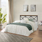 Hillsdale Furniture Ashford Metal Full/Queen Headboard with Frame, Black with Oak Finished Wood