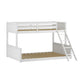 Living Essentials by Hillsdale Capri Wood Twin Over Full Bunk Bed, White