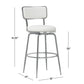 Hillsdale Furniture Baltimore Metal and Upholstered Swivel Bar Height Stool, Chrome