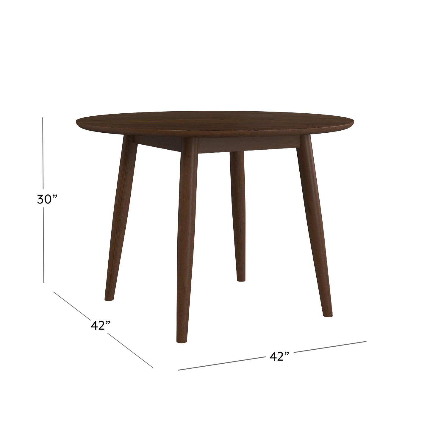 Hillsdale Furniture San Marino Round Wood Dining Table, Chestnut