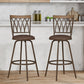 Hillsdale Furniture Deacon Metal Swivel Adjustable Stool with Nested Legs, Set of 2, Brown