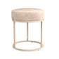 Hillsdale Furniture Swanson Backless Upholstered and Metal Vanity Stool, Distressed White