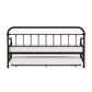 Hillsdale Furniture Kirkland Metal Twin Daybed with Roll Out Trundle, Dark Bronze