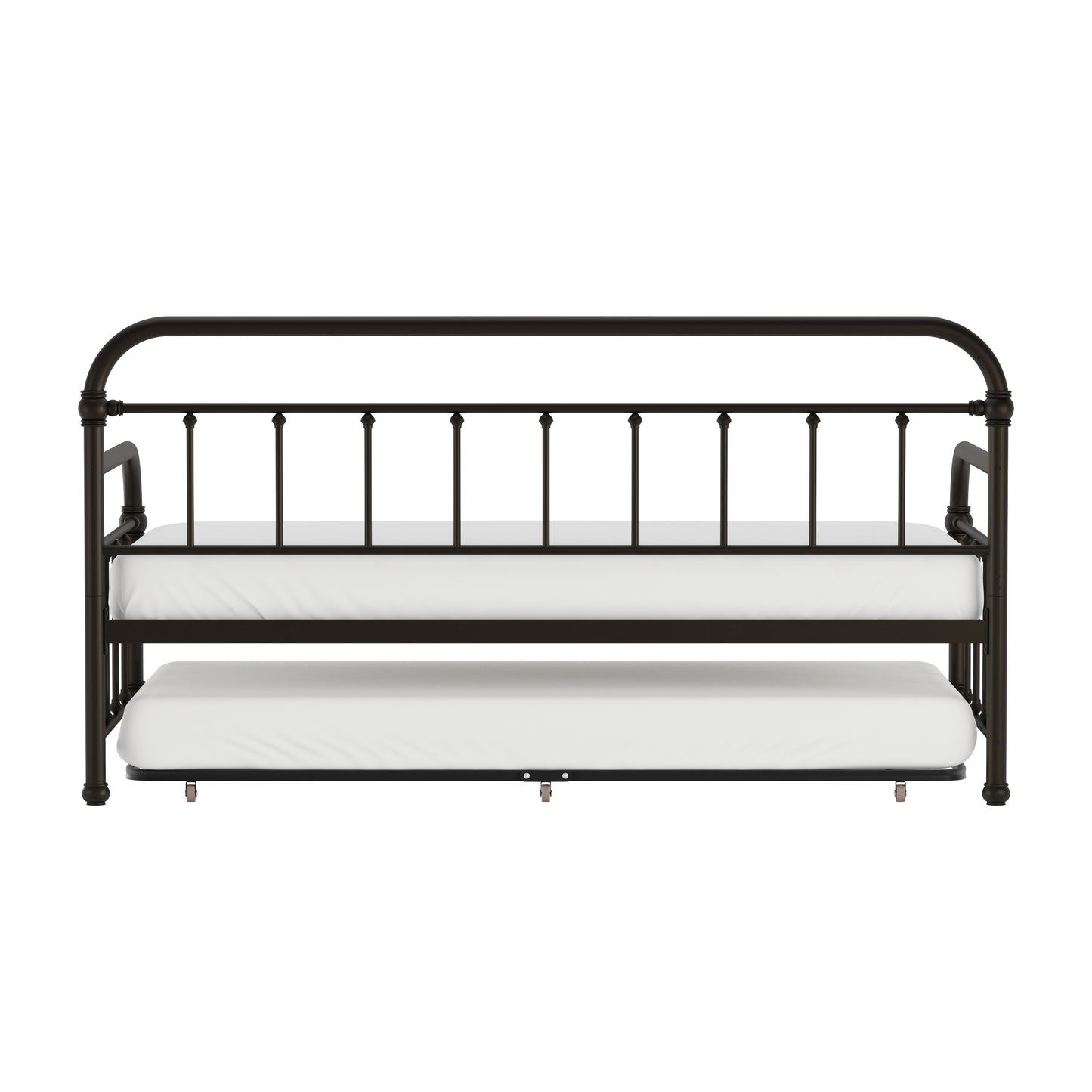 Hillsdale Furniture Kirkland Metal Twin Daybed with Roll Out Trundle, Dark Bronze