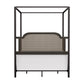 Hillsdale Furniture Melanie Wood and Metal Queen Canopy Bed, Oiled Bronze