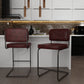 Hillsdale Furniture Breuer Metal Counter Height Stools, Set of 2, Burgundy