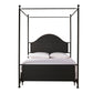 Hillsdale Furniture Cumberland Queen Metal Canopy Bed, Textured Black