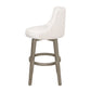 Hillsdale Furniture Stonebrooke Wood and Upholstered Bar Height Swivel Stool, Champagne