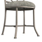 Hillsdale Furniture Emerson Metal Vanity Stool, Pewter