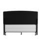 Hillsdale Furniture Hawthorne Queen Upholstered Headboard with Frame, Black Faux Leather