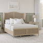 Hillsdale Furniture Sausalito Queen Wood Cane Bed, Medium Taupe