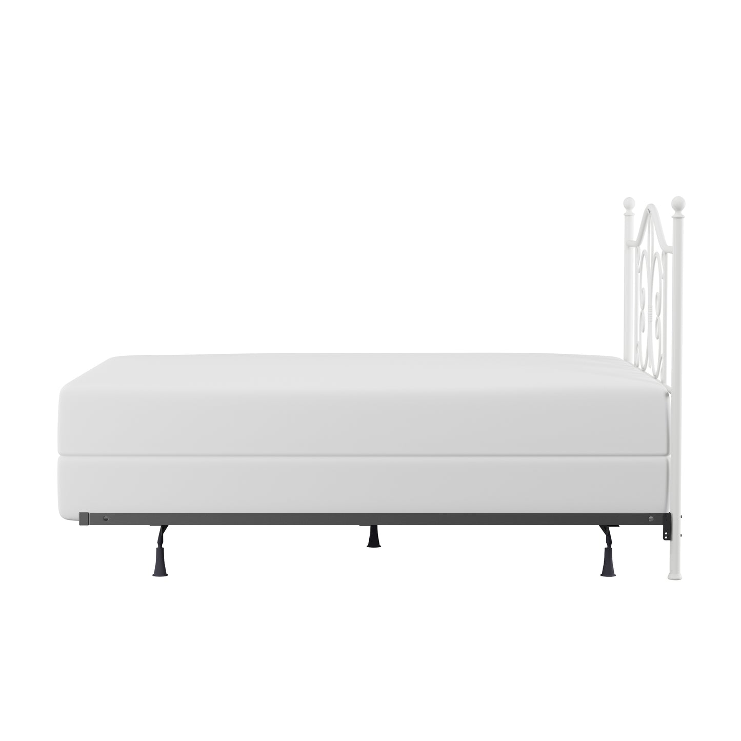 Hillsdale Furniture Ruby Full/Queen Metal Headboard with Frame, Textured White