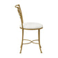 Hillsdale Furniture Dutton Metal Vanity Stool with Center Diamond Design, Gold