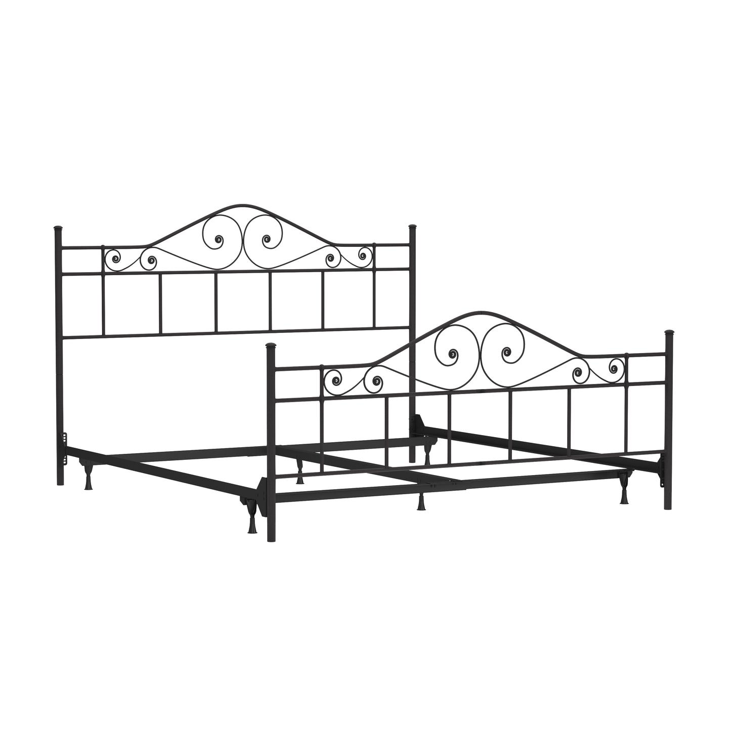 Hillsdale Furniture Harrison King Metal Bed, Textured Black