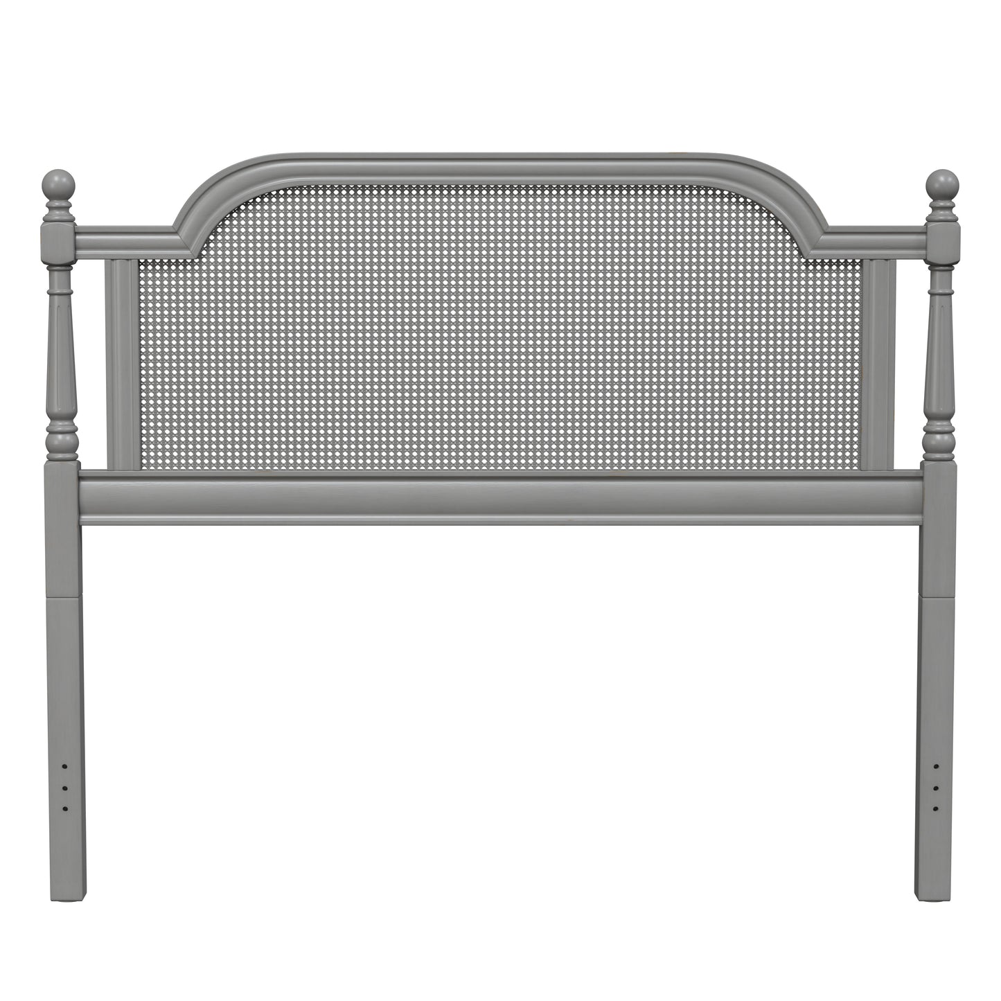 Hillsdale Furniture Melanie Wood and Cane Queen Bed, French Gray