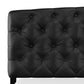 Hillsdale Furniture Hawthorne King/Cal King Upholstered Headboard with Frame, Black Faux Leather