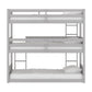 Living Essentials by Hillsdale Capri Wood Triple Bunk Bed, Gray